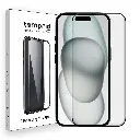 TEMPRIG Premium Tempered Glass for iPhone 15 Edge to Edge Protection, Scratch Resistant Ultra HD Clarity